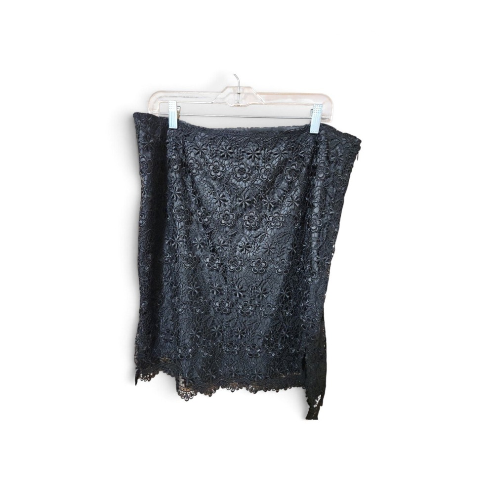 Apt.9 Womens Back skirt Size 16 Scalloped Hem Lined Knee 0386